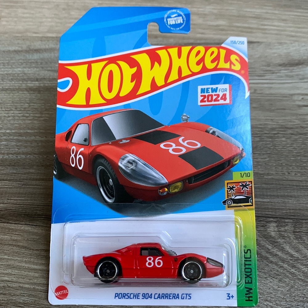 Hot Wheels Porsche 904 Carrera GTS HW Exotics 86 Red Racing Car Hotwheels 🆕 2024